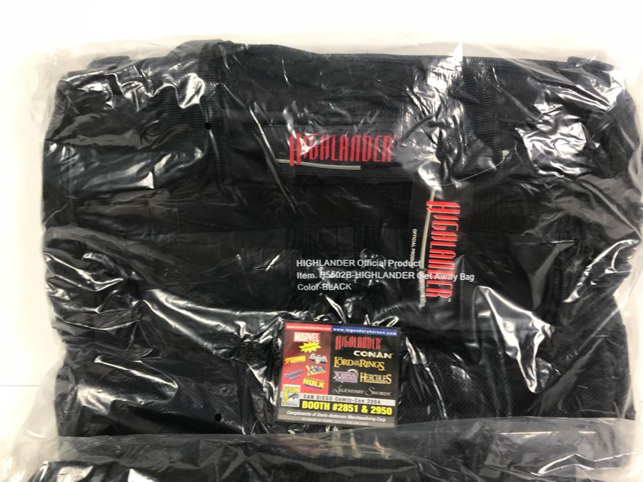 Set Of (4) Movie Promotional Get Away Bags Movie Highlander Offical Product New Old Stock [Photo 3]
