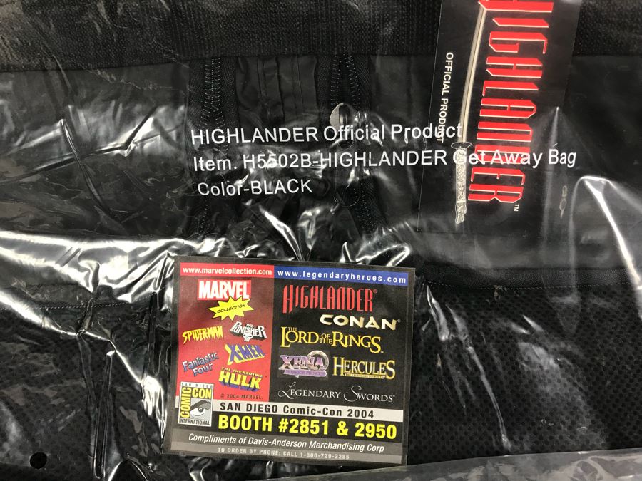 Set Of (4) Movie Promotional Get Away Bags Movie Highlander Offical Product New Old Stock [Photo 5]