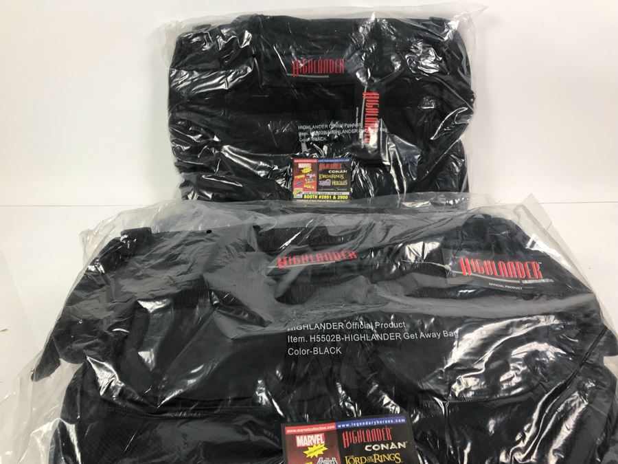 Set Of (4) Movie Promotional Get Away Bags Movie Highlander Offical Product New Old Stock [Photo 2]