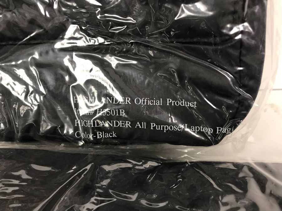 (3) Movie Promotional All Purpose Laptop Bags From Movie Highlander And (1) Purple Promotional Bag For XENA Warrior Princess New Old Stock [Photo 4]