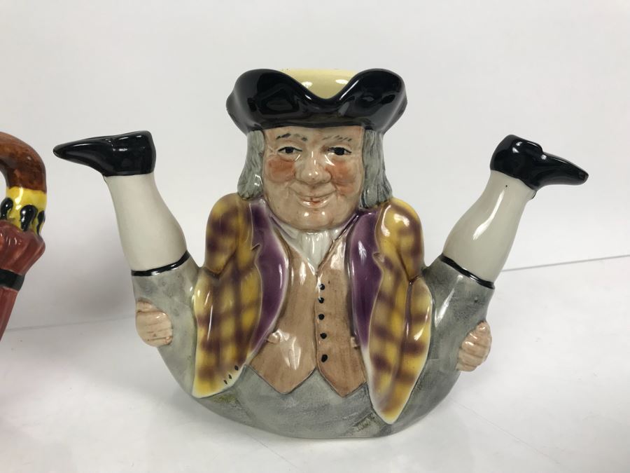 Collection Of Figural English Teapots By Andy Titcomb, Tony Wood, Beswick Ware And Crown Dorset Fine Bone China Staffordshire England Dolphin Rhinoceros [Photo 7]