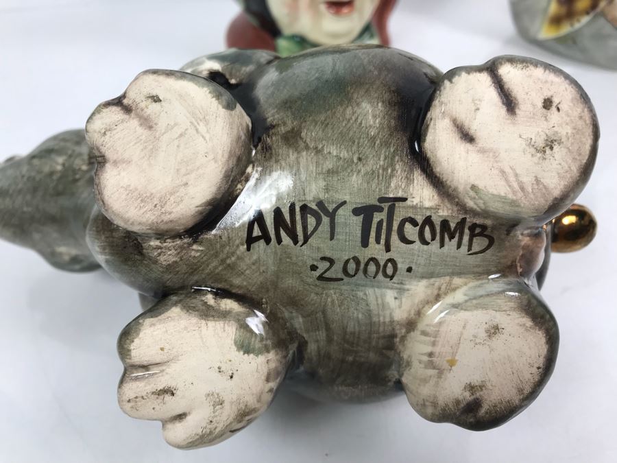 Collection Of Figural English Teapots By Andy Titcomb, Tony Wood, Beswick Ware And Crown Dorset Fine Bone China Staffordshire England Dolphin Rhinoceros [Photo 8]