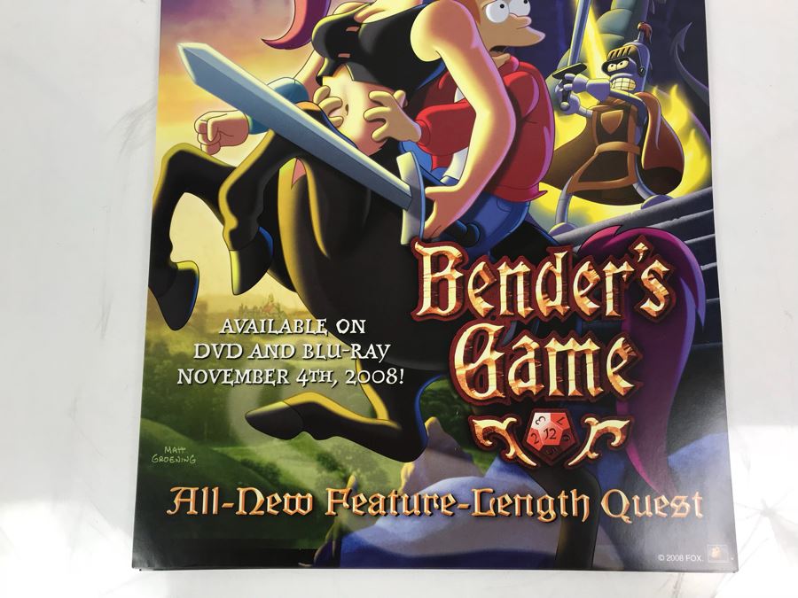 (35) Copies Of FUTURAMA Bender's Game Movie Promotional Posters Comic Con [Photo 3]