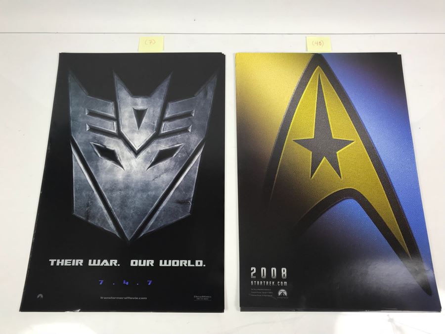 (7) Copies Of TRANSFORMERS And (40) Copies Of 2008 StarTrek.com Movie Promotional Posters Comic Con [Photo 2]