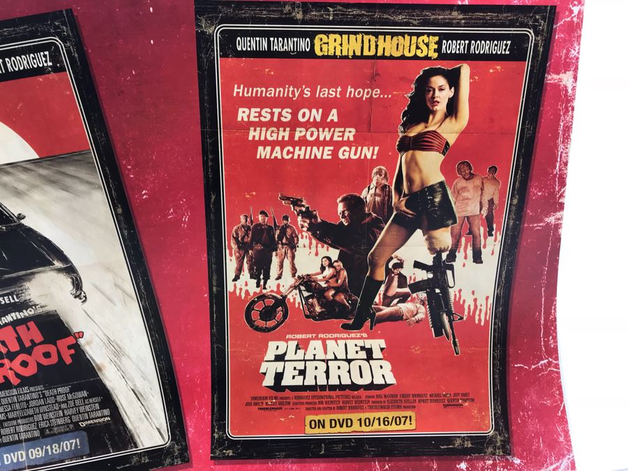 (33) Copies Of Double-Sided Poster Featuring MACHETE On One Side And Death Proof And Planet Terror Grindhouse Film Quentin Tarantino and Robert Rodriguez Movie Promotional Posters Comic Con [Photo 5]
