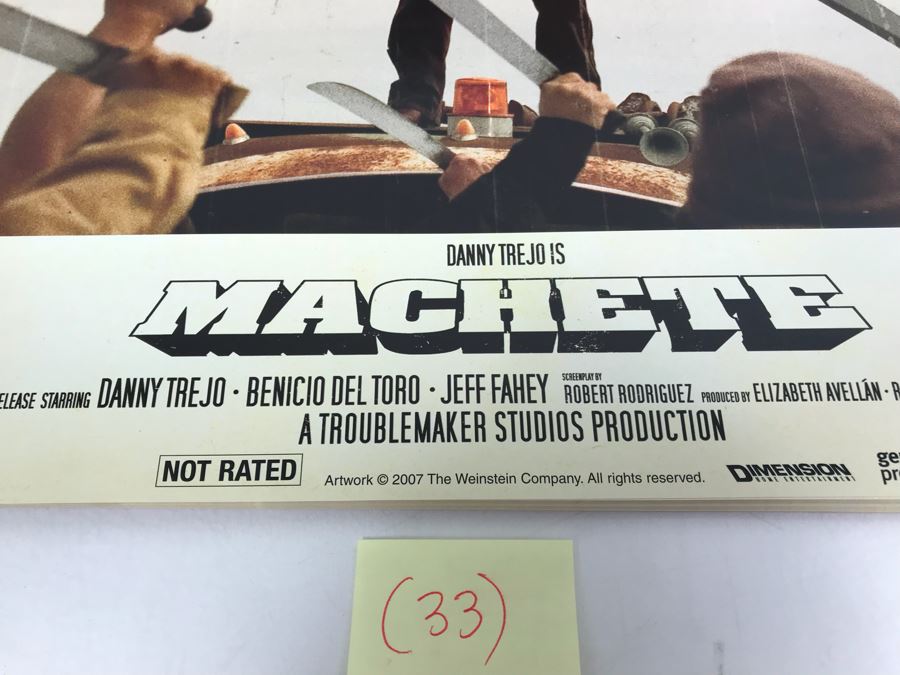 (33) Copies Of DoubleSided Poster Featuring MACHETE On One Side And