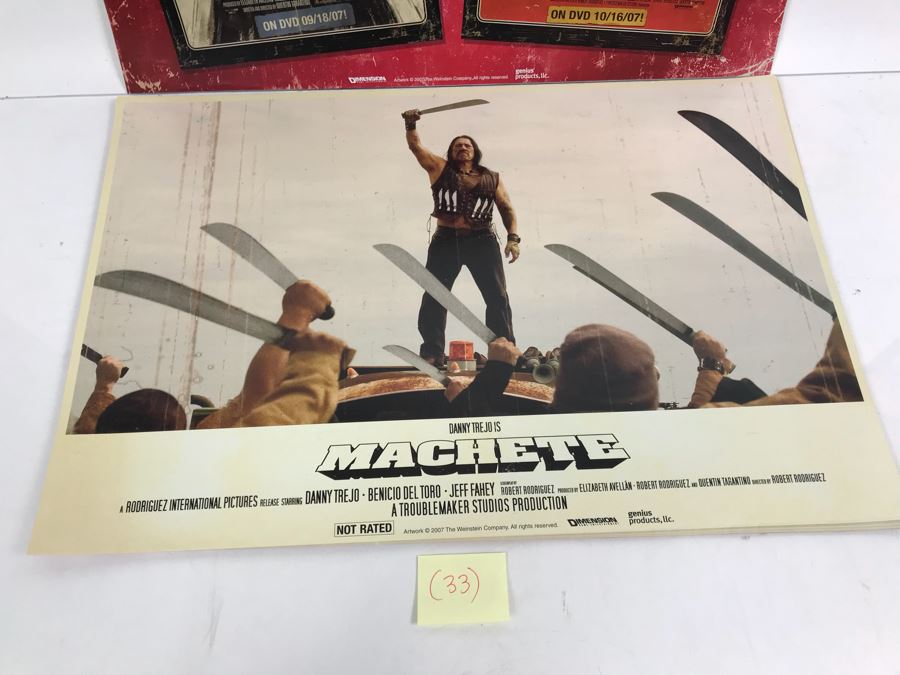 (33) Copies Of Double-Sided Poster Featuring MACHETE On One Side And Death Proof And Planet Terror Grindhouse Film Quentin Tarantino and Robert Rodriguez Movie Promotional Posters Comic Con [Photo 7]