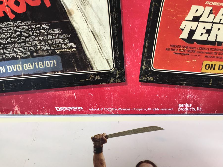 (33) Copies Of Double-Sided Poster Featuring MACHETE On One Side And Death Proof And Planet Terror Grindhouse Film Quentin Tarantino and Robert Rodriguez Movie Promotional Posters Comic Con [Photo 6]