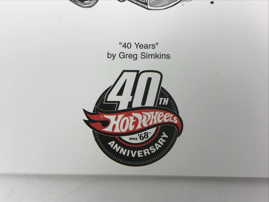 (8) Copies Of 40th Anniversary Of Hot Wheels Mattel Promotional Posters Comic Con Brandt Peters, Kathie Olivas, Greg Simkins, Ken Garduno [Photo 3]