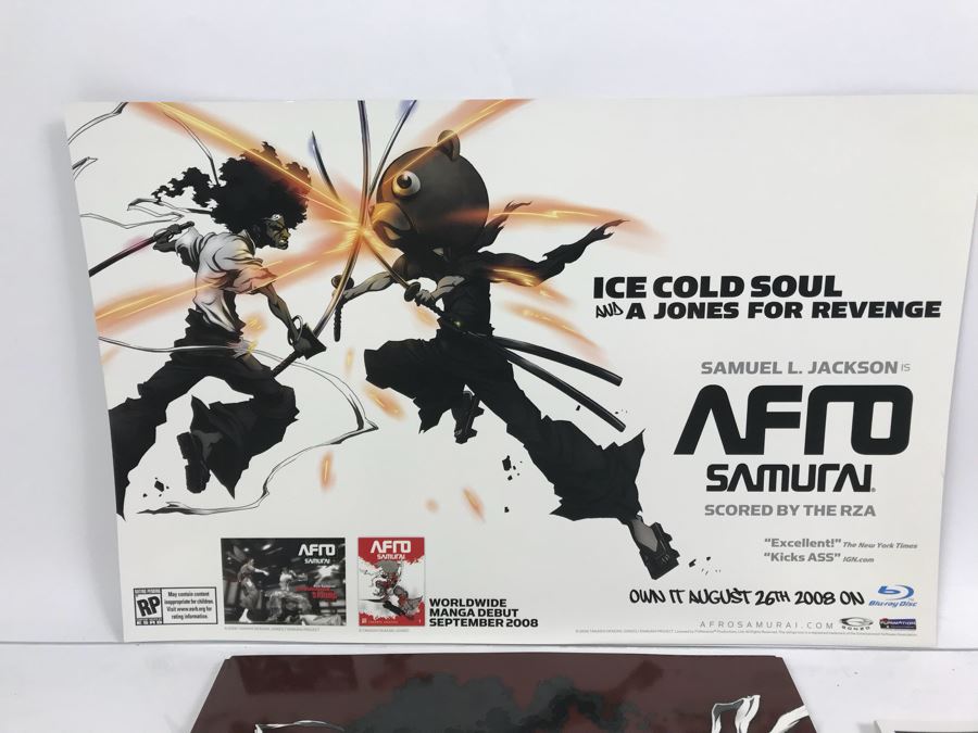 (16) Copies Of Afro Samurai Samuel L. Jackson (Double-Sided) And (22) Copies Of Anita Blake Limited Edition Marvel Print Movie Promotional Posters Comic Con [Photo 6]