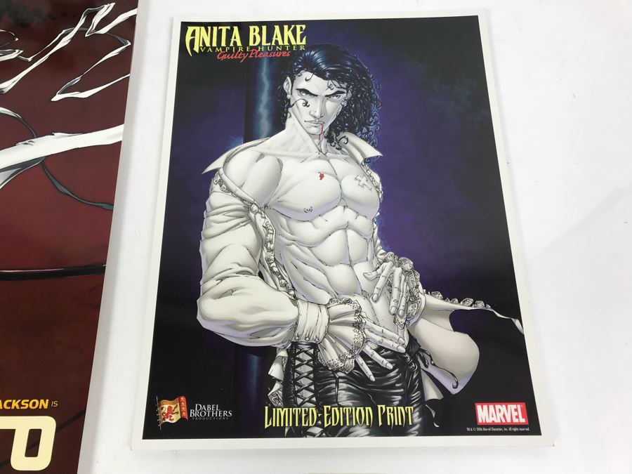 (16) Copies Of Afro Samurai Samuel L. Jackson (Double-Sided) And (22) Copies Of Anita Blake Limited Edition Marvel Print Movie Promotional Posters Comic Con [Photo 8]