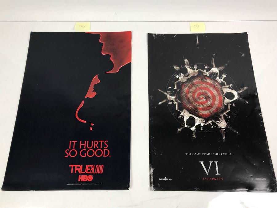 (11) Copies Of HBO True Blood And (2) Copies Of SAW VI Movie Promotional Posters Comic Con