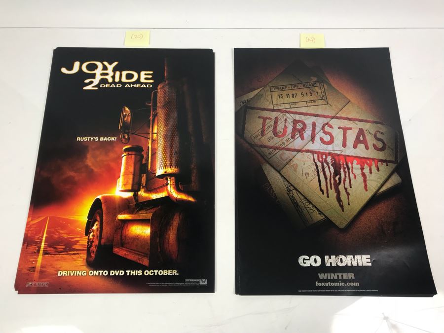 (20) Copies Of Joy Ride 2 Dead Ahead And (14) Copies Of TURISTAS Movie Promotional Posters Comic Con