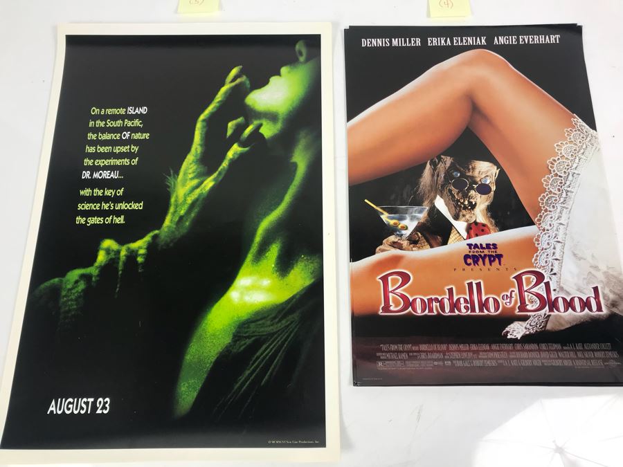 (5) Copies Of The Island of Dr. Moreau And (4) Copies Of Tales From The Crypt Presents Bordello Of Blood Movie Promotional Posters Comic Con [Photo 1]