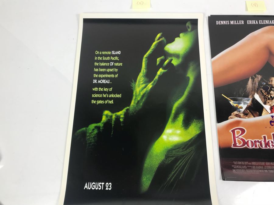 (5) Copies Of The Island of Dr. Moreau And (4) Copies Of Tales From The Crypt Presents Bordello Of Blood Movie Promotional Posters Comic Con [Photo 2]