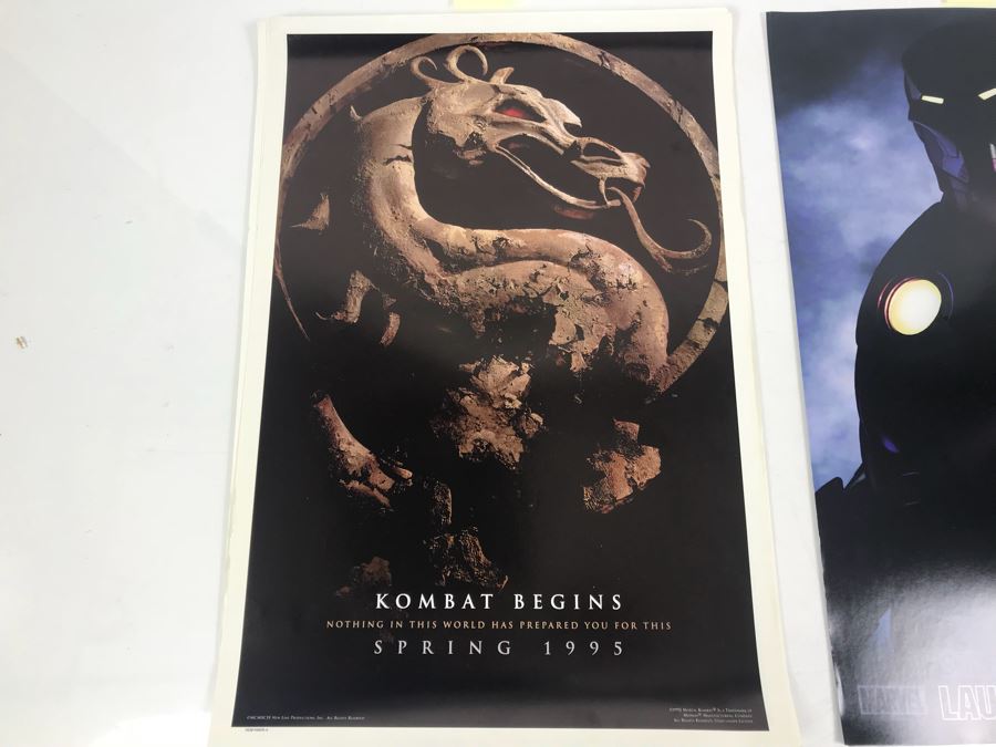 (3) Copies Of Mortal Kombat And (4) Copies Of Iron Man MARVEL Movie Promotional Posters Comic Con [Photo 3]