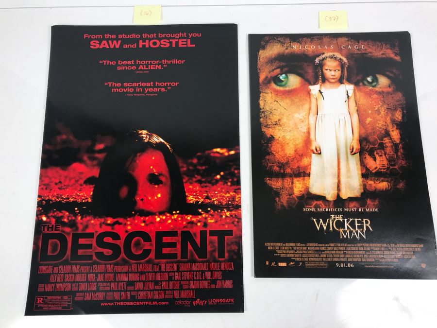 (16) Copies Of The Descent And (37) Copies Of The Wicker Man Movie Promotional Posters Comic Con