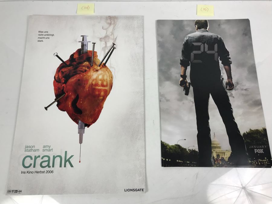 (24) Copies Of Crank And (15) Copies Of FOX TV Series 24 Movie Promotional Posters Comic Con [Photo 1]