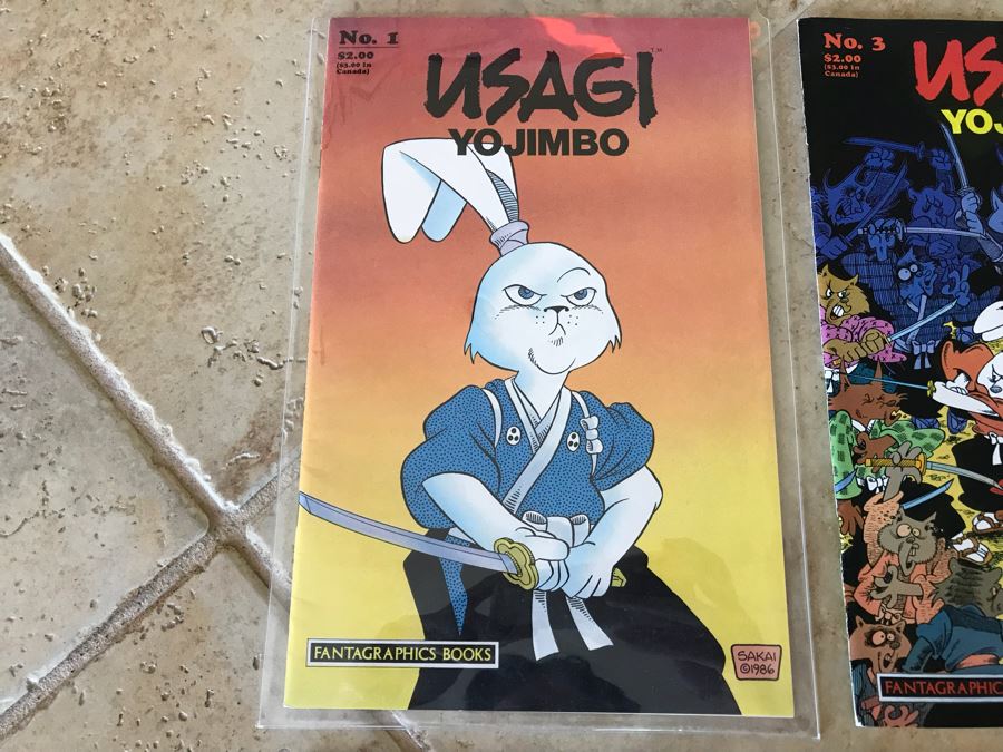 (8) Vintage 1986 Comic Books USAGI Yojimbo Fantagraphics Books Including #1 Issue [Photo 2]