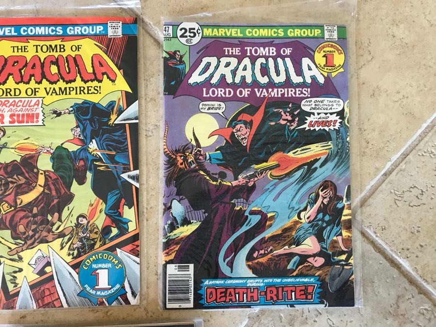 (7) Vintage MARVEL The Tomb Of Dracula Comic Books [Photo 5]