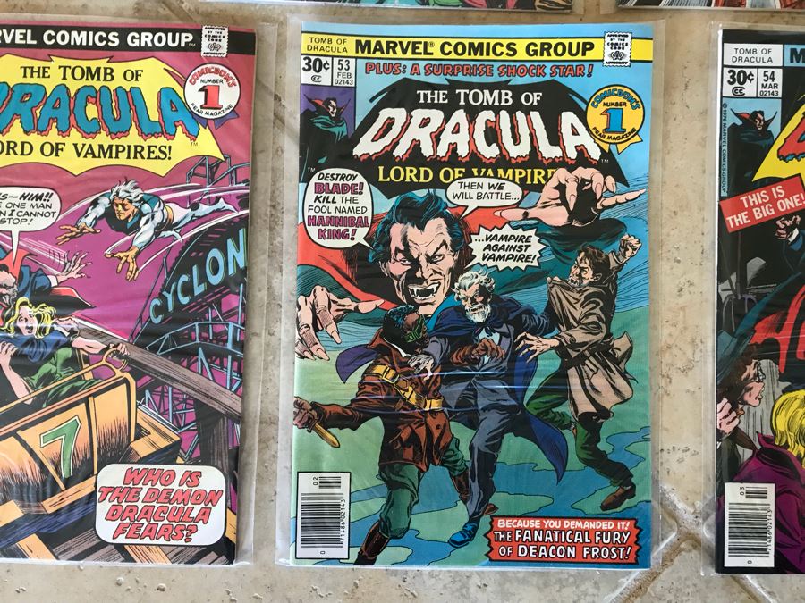 (7) Vintage MARVEL The Tomb Of Dracula Comic Books [Photo 7]