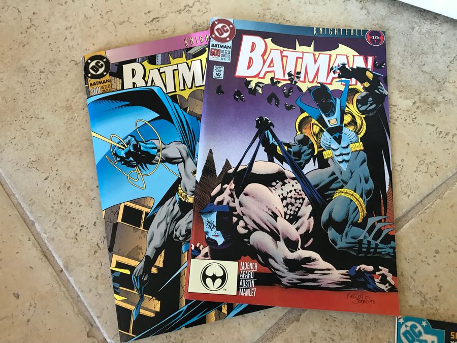 Short Box Of Vintage Comic Books Including Batman, Black Panther ...