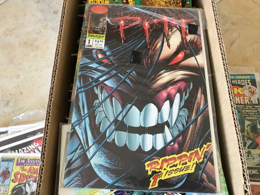 LONG Box Of Vintage Comic Books Featuring Lots Of 1st Issues Including First Issues Of Blade Runner, Kazar The Savage, Magik, Kull The Conqueror, Krull, The A-Team, The Dark Crystal And More - See All Photos For Sampling [Photo 43]