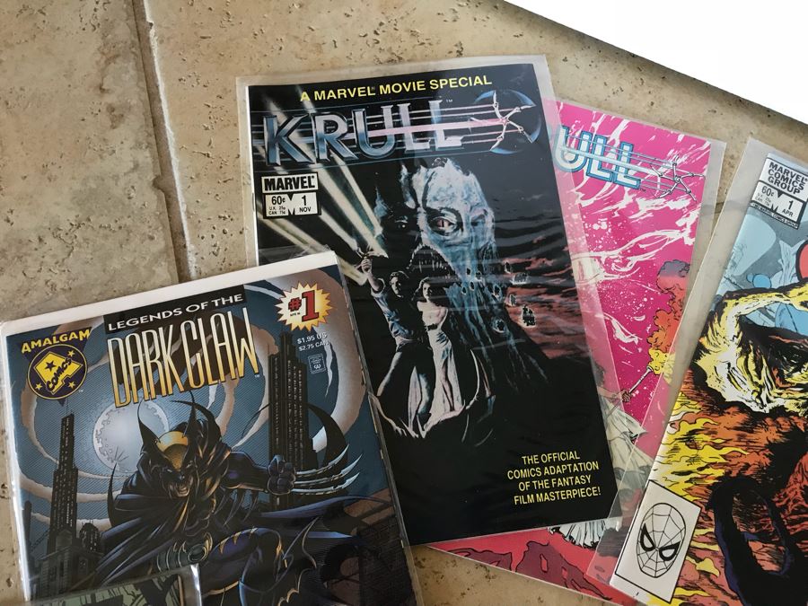 LONG Box Of Vintage Comic Books Featuring Lots Of 1st Issues Including First Issues Of Blade Runner, Kazar The Savage, Magik, Kull The Conqueror, Krull, The A-Team, The Dark Crystal And More - See All Photos For Sampling [Photo 6]
