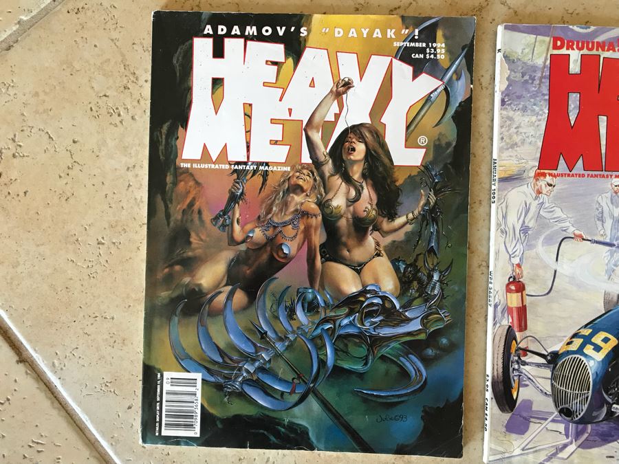(5) Vintage HEAVY METAL Illustrated Fantasy Magazines And Midnight Marquee Issue 44 [Photo 5]