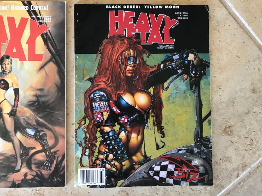 (5) Vintage HEAVY METAL Illustrated Fantasy Magazines And Midnight Marquee Issue 44 [Photo 4]