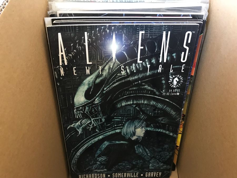 LONG Box Of Vintage Comic Books Featuring Lots Of 1st Editions: (12) X-O Manowar #0, NFL Super Pro #1, (9) Superman #50, Black Panther, Ghost Rider, DOOM #1, True Blood #1, Uncanny X-Men - See All Photos For Sampling [Photo 29]