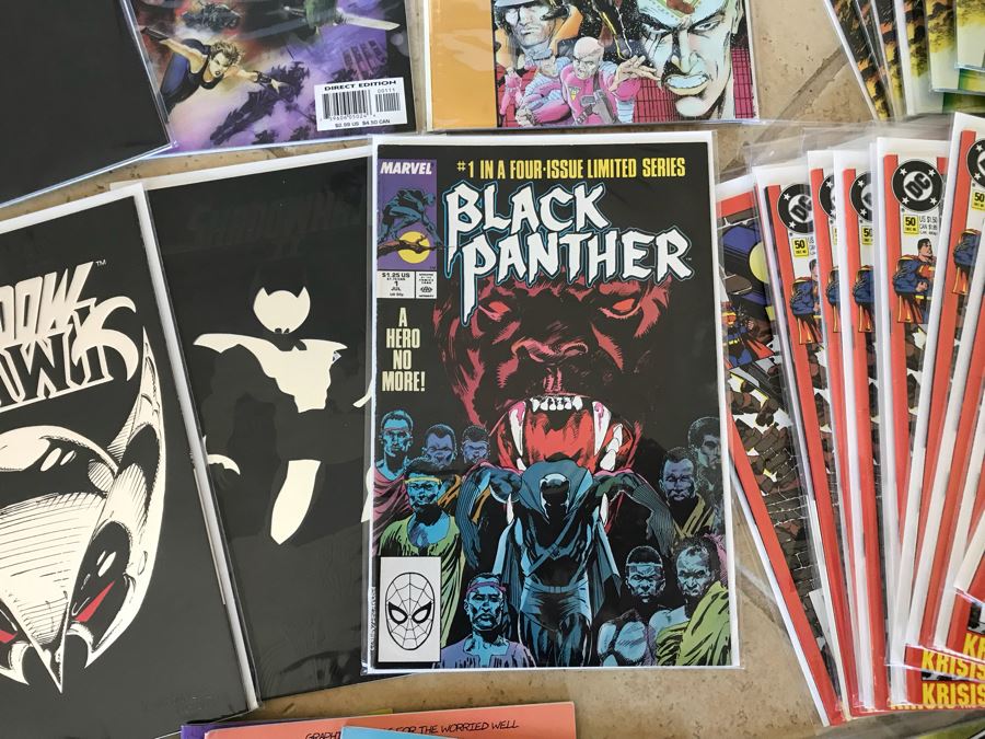 LONG Box Of Vintage Comic Books Featuring Lots Of 1st Editions: (12) X-O Manowar #0, NFL Super Pro #1, (9) Superman #50, Black Panther, Ghost Rider, DOOM #1, True Blood #1, Uncanny X-Men - See All Photos For Sampling [Photo 9]