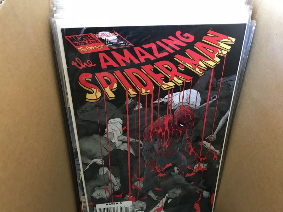 LONG Box Of Vintage Comic Books Featuring Lots Of 1st Editions: (12) X-O Manowar #0, NFL Super Pro #1, (9) Superman #50, Black Panther, Ghost Rider, DOOM #1, True Blood #1, Uncanny X-Men - See All Photos For Sampling [Photo 34]