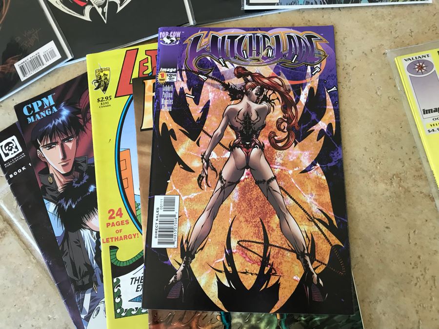 LONG Box Of Vintage Comic Books Featuring Lots Of 1st Editions: (12) X-O Manowar #0, NFL Super Pro #1, (9) Superman #50, Black Panther, Ghost Rider, DOOM #1, True Blood #1, Uncanny X-Men - See All Photos For Sampling [Photo 19]