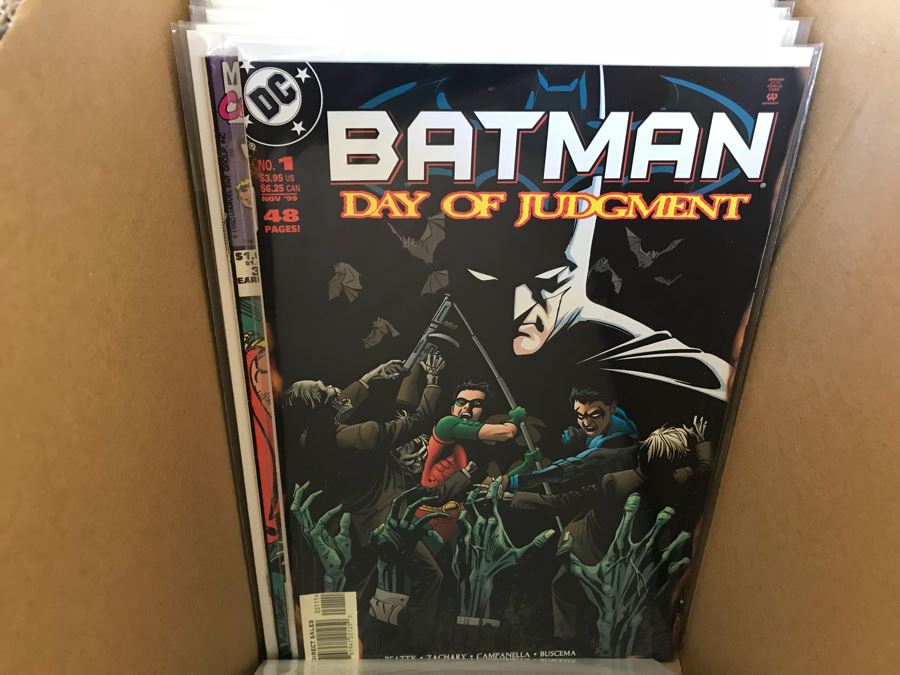LONG Box Of Vintage Comic Books Featuring Lots Of 1st Editions: (12) X-O Manowar #0, NFL Super Pro #1, (9) Superman #50, Black Panther, Ghost Rider, DOOM #1, True Blood #1, Uncanny X-Men - See All Photos For Sampling [Photo 41]