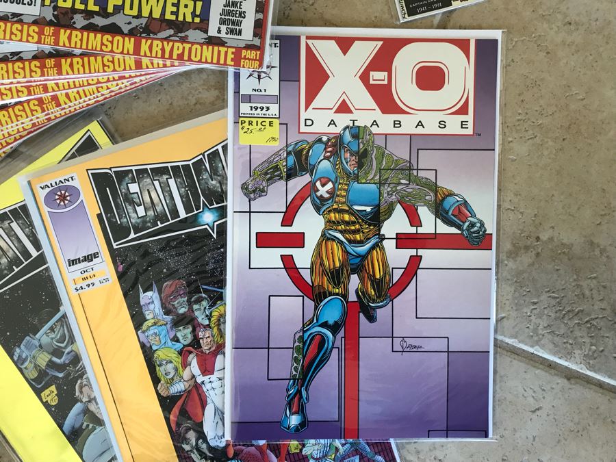 LONG Box Of Vintage Comic Books Featuring Lots Of 1st Editions: (12) X-O Manowar #0, NFL Super Pro #1, (9) Superman #50, Black Panther, Ghost Rider, DOOM #1, True Blood #1, Uncanny X-Men - See All Photos For Sampling [Photo 7]