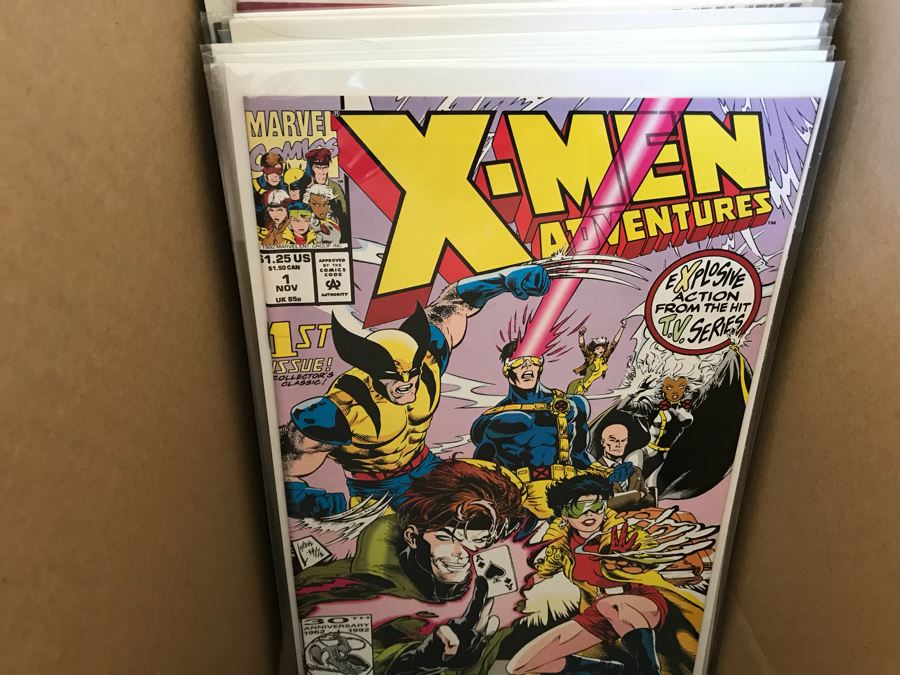 LONG Box Of Vintage Comic Books Featuring Lots Of 1st Editions: (12) X-O Manowar #0, NFL Super Pro #1, (9) Superman #50, Black Panther, Ghost Rider, DOOM #1, True Blood #1, Uncanny X-Men - See All Photos For Sampling [Photo 27]