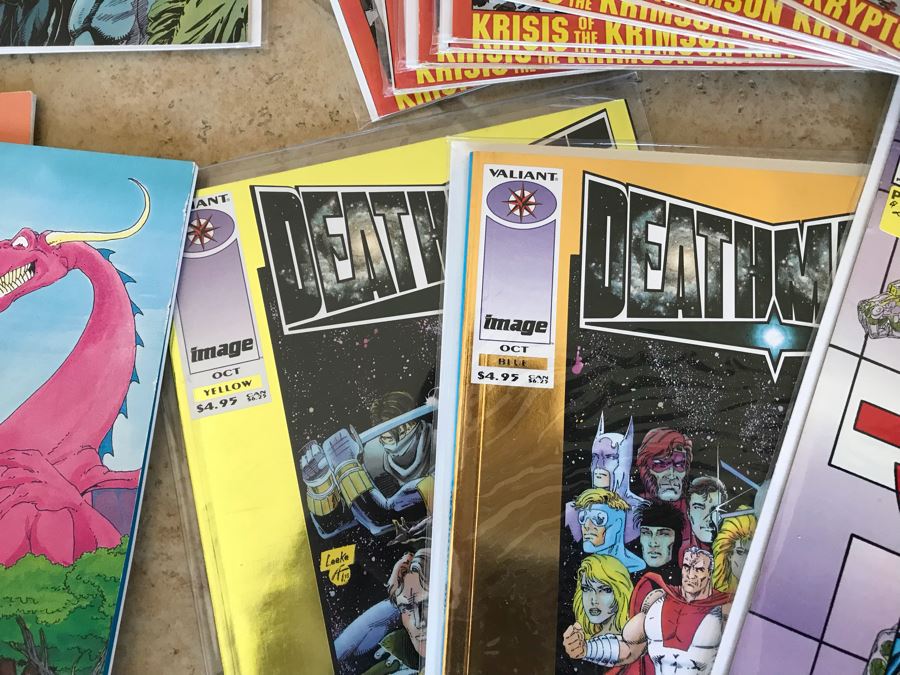 LONG Box Of Vintage Comic Books Featuring Lots Of 1st Editions: (12) X-O Manowar #0, NFL Super Pro #1, (9) Superman #50, Black Panther, Ghost Rider, DOOM #1, True Blood #1, Uncanny X-Men - See All Photos For Sampling [Photo 8]