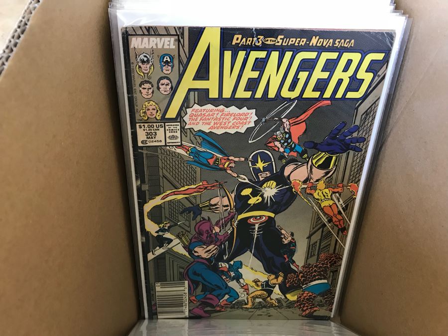 LONG Box Of Vintage Comic Books Featuring Lots Of 1st Editions: (12) X-O Manowar #0, NFL Super Pro #1, (9) Superman #50, Black Panther, Ghost Rider, DOOM #1, True Blood #1, Uncanny X-Men - See All Photos For Sampling [Photo 42]