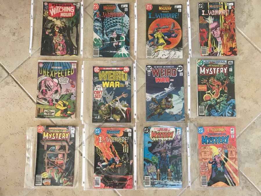 (12) Vintage Comic Books DC Comics: The Witching Hour, I...Vampire, Tales Of The Unexpected, Weird War, The House Of Mystery [Photo 1]