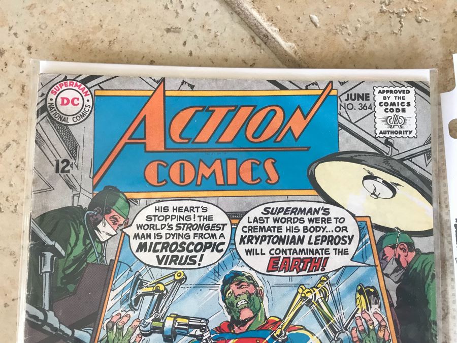 (8) Vintage Comic Books: Action Comics, Superman, Star Trek, Bugs Bunny, Fantastic Four, Ghost Rider, Mighty Samson [Photo 3]