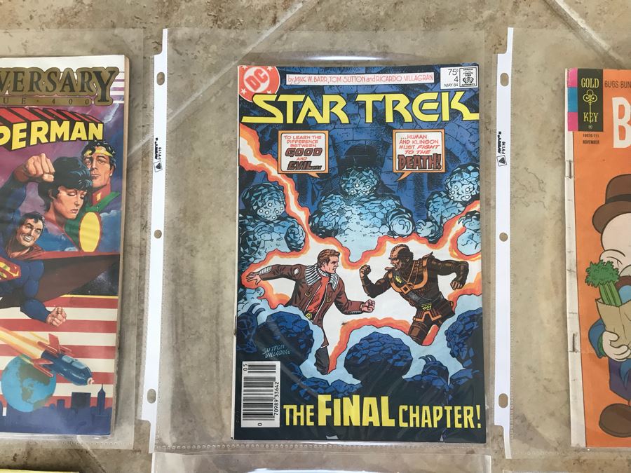 (8) Vintage Comic Books: Action Comics, Superman, Star Trek, Bugs Bunny, Fantastic Four, Ghost Rider, Mighty Samson [Photo 5]