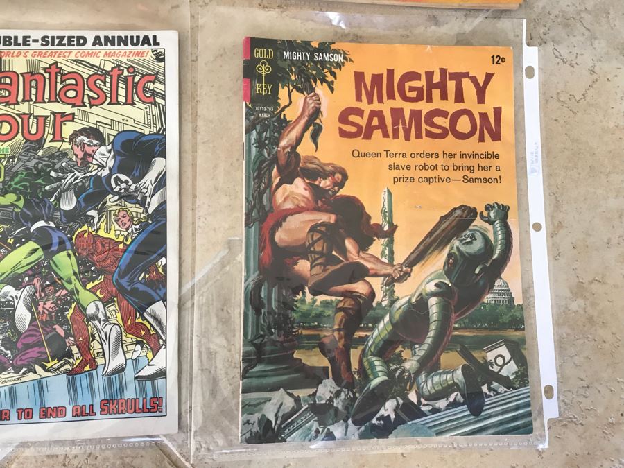 (8) Vintage Comic Books: Action Comics, Superman, Star Trek, Bugs Bunny, Fantastic Four, Ghost Rider, Mighty Samson [Photo 11]