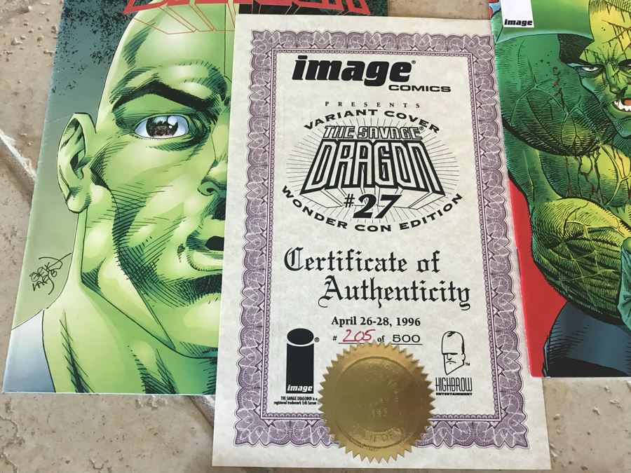 Vintage Comic Books: The Savage Dragon Limited Edition Variant Cover, The Savage Dragon Comic Book, (2) The Avengers Comic Books [Photo 4]