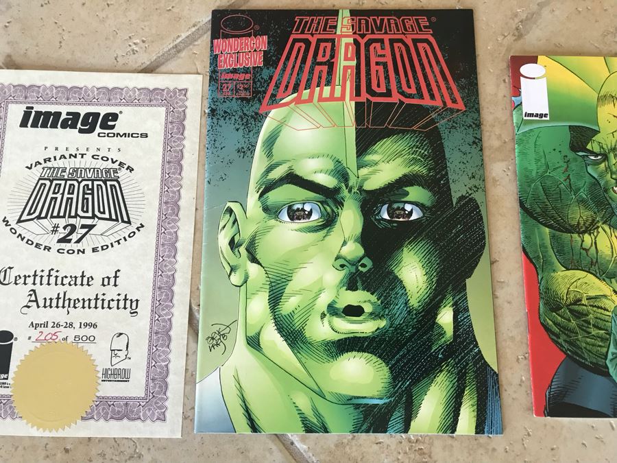 Vintage Comic Books: The Savage Dragon Limited Edition Variant Cover, The Savage Dragon Comic Book, (2) The Avengers Comic Books [Photo 5]