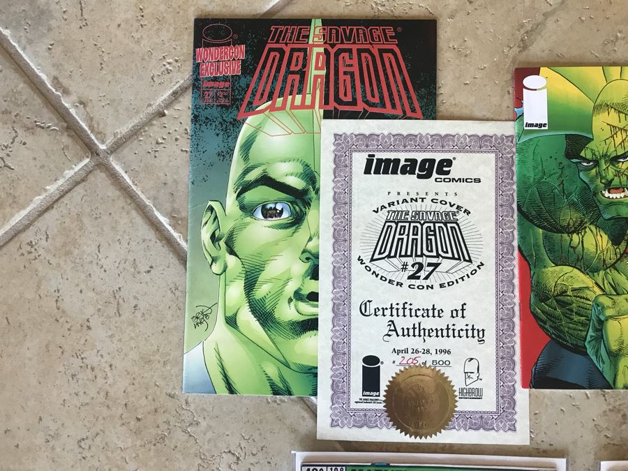 Vintage Comic Books: The Savage Dragon Limited Edition Variant Cover, The Savage Dragon Comic Book, (2) The Avengers Comic Books [Photo 3]