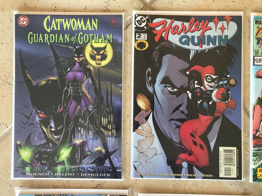 (10) Vintage Comic Books Including Harley Quinn #2, Spidey, Action Comics, The Invaders, Captain America [Photo 2]