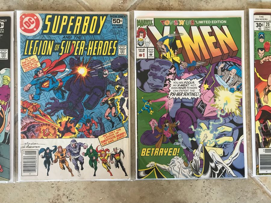 (10) Vintage Comic Books Including Harley Quinn #2, Spidey, Action Comics, The Invaders, Captain America [Photo 6]