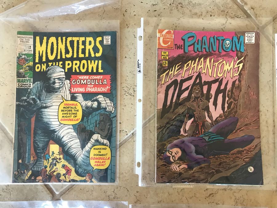 (8) Vintage Comic Books MARVEL DC Comics: Monsters On The Prowl, The Phantom, The House Of Mystery, Challengers Of The Unknown, Secrets Of Sinister House, Strange Tales, Swamp Thing, Unexpected [Photo 2]