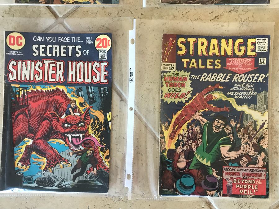 (8) Vintage Comic Books MARVEL DC Comics: Monsters On The Prowl, The Phantom, The House Of Mystery, Challengers Of The Unknown, Secrets Of Sinister House, Strange Tales, Swamp Thing, Unexpected [Photo 4]